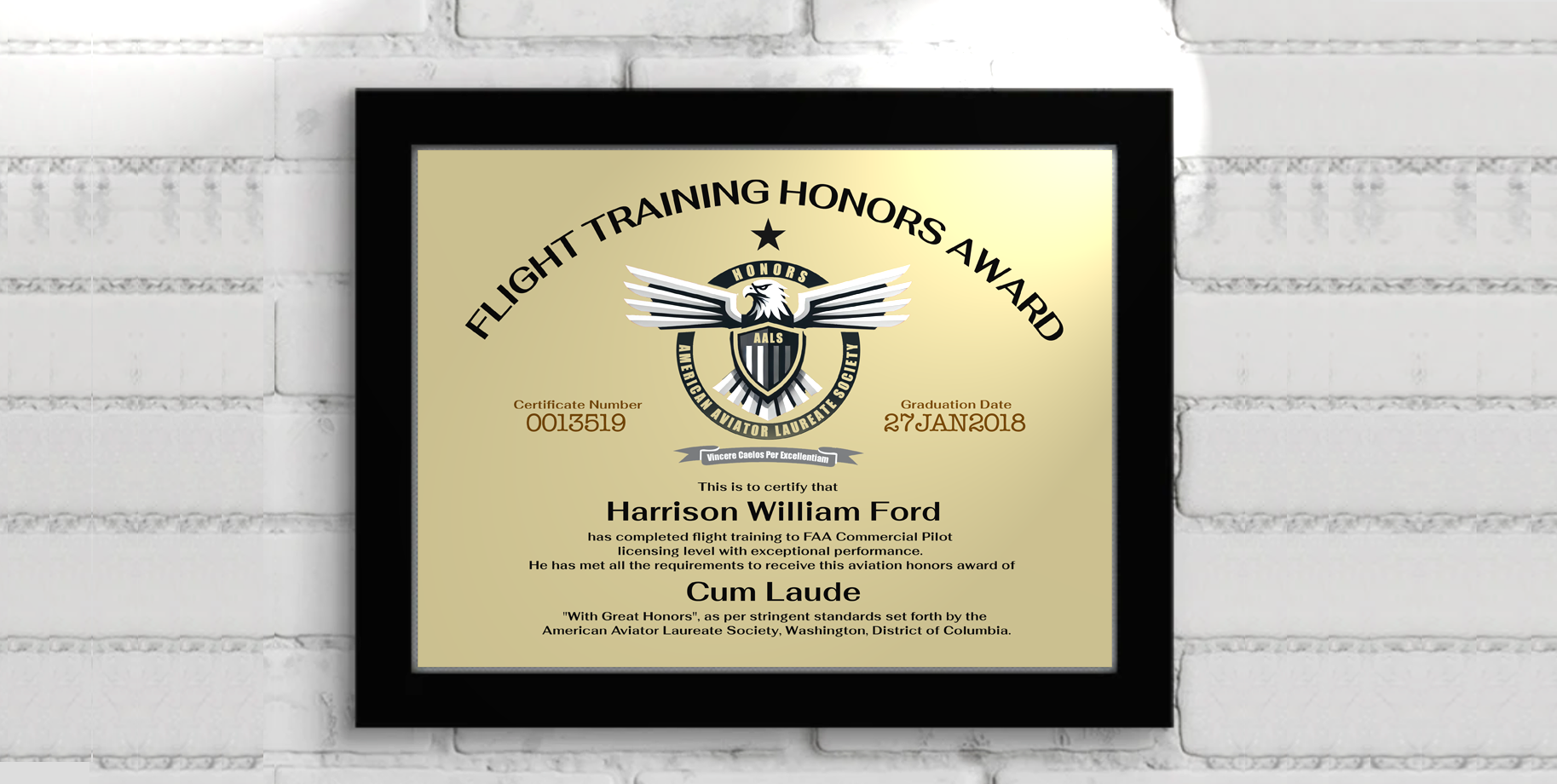 Aviation Cum Laude Award